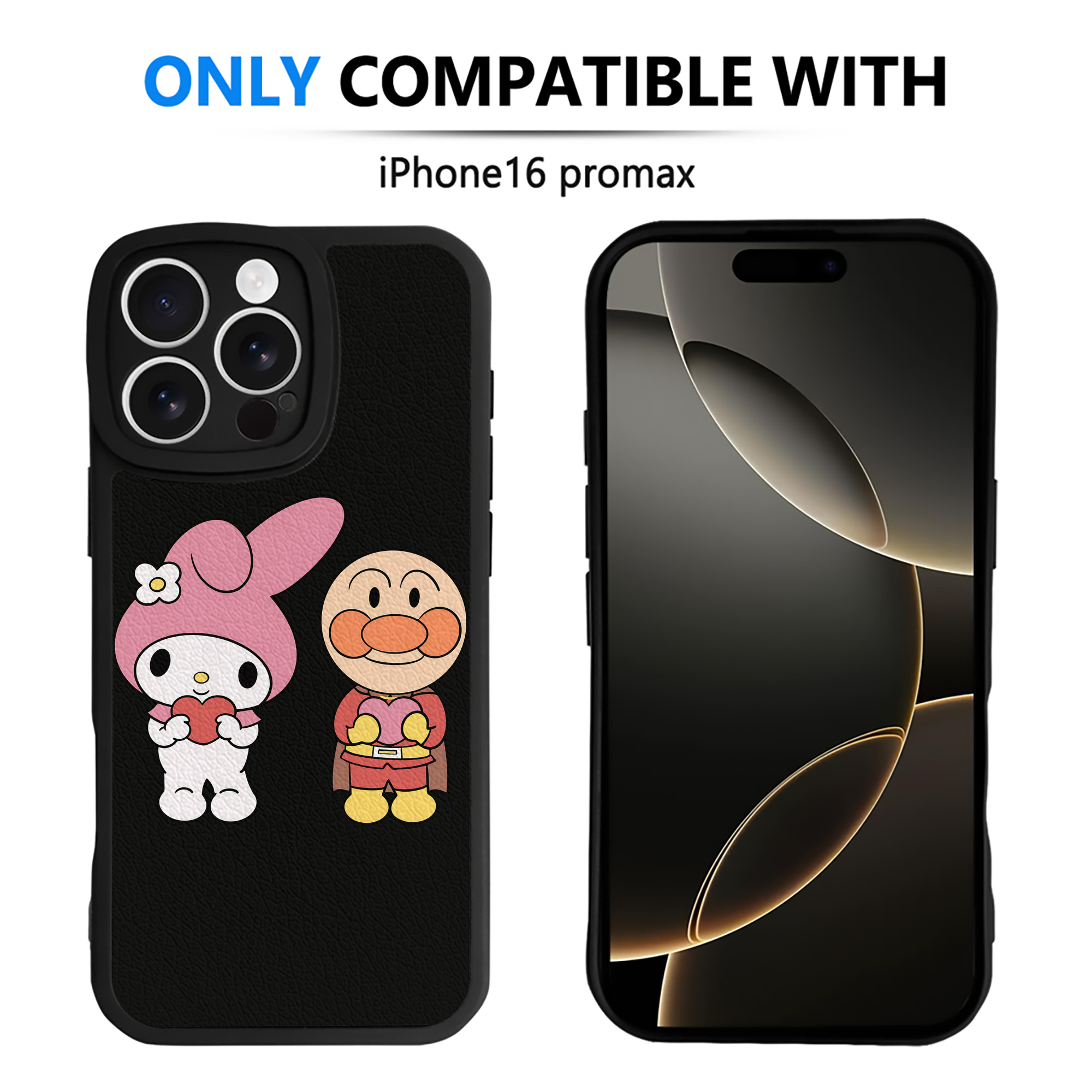 （画像用） アンパンマン Anpanman 【iPhone 16シリーズ対応】シリコンスマホケース（レザー調） 材質：シリコン